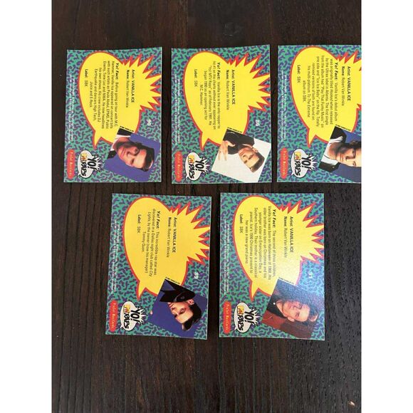 Vanilla Ice 1991 Yo! MTV Raps Proset Musicards lot 5 cards - Picture 2 of 2